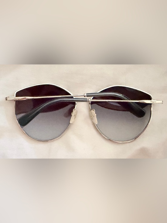 Salvatore Ferragamo Gold Frame Black Lens Sunglasses with Case